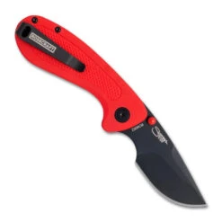 RoseCraft Pocket Monster Sully Folding Knife Red G10 Handle Plain Edge Black PVD Finish RCM-002-RD -Sharp Knife Shop 002R 6 84388.1689205903
