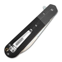 RoseCraft Castorea Folding Knife Black/Grey G10 Handle D2 Spear Point Plain Edge Satin Finish RCM0012-BG -Sharp Knife Shop 12BG 2 90642.1689274725