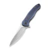 WE Knife Kitefin Frame Lock Knife Blue + Black Titanium Handle Plain S35VN Blade 2001D