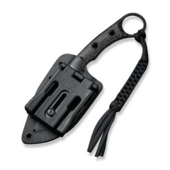 Civivi Midwatch Fixed Blade Knife Black Burlap Micarta Handle N690 Clip Point Plain Edge Black Stonewash Finish C20059B-1 -Sharp Knife Shop 4091f3ba a3ec 425a a373 2192ca3f3dad 99506.1666801728