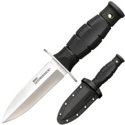 Cold Steel Mini Leatherneck Fixed Blade Knife Black Kray-Ex Handle Spear Point Plain Edge CS39LSAC