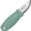 Morakniv Eldris Light Duty Fixed Blade Knife Mint Green Polymer Handle Stainless Steel Plain Edge Satin Finish 13855