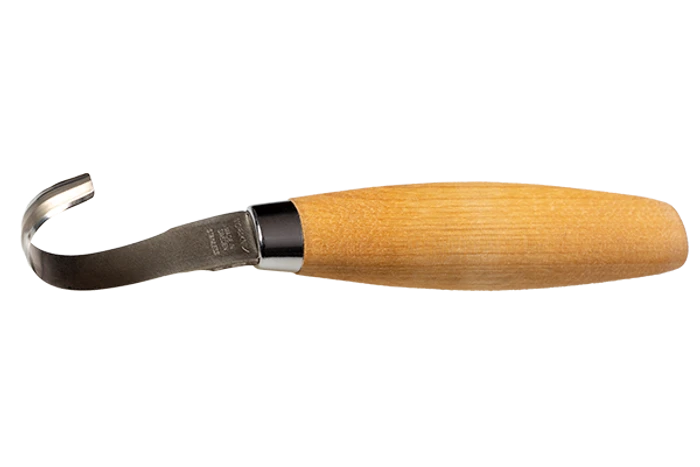 Mora Hook Carving Knife 162 Double Edge Hook Blade Wood Handle 13388 2 Mora Hook Carving Knife 162 Double Edge Hook Blade Wood Handle 13388 - Image 2