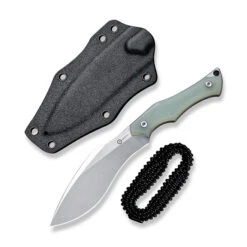 Civivi Vaquita II Fixed Blade Knife Black G10 Handle Nitro-V Kukri Plain Edge Satin Finish C047C-2