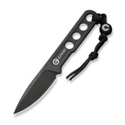Civivi Circulus Fixed Blade Knife Black 10Cr15CoMov Handle/Blade Plain Edge C22012-1