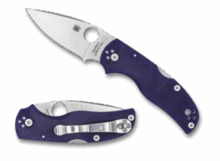 Spyderco Native 5 Knife Dark Blue G10 Handle Plain Edge S110V Steel C41GPDBL5 (latest Version No Metal Liners)