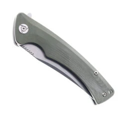 CH Knives Folding Knife Army Green Micarta Handle D2 Plain Edge Stonewash Finish 3528-AG -Sharp Knife Shop CH KNIVES 3528 Mi green 01 04389.1678390703