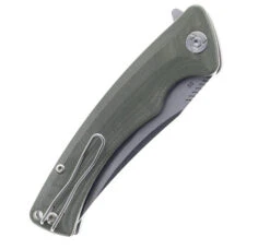 CH Knives Folding Knife Army Green Micarta Handle D2 Plain Edge Stonewash Finish 3528-AG -Sharp Knife Shop CH KNIVES 3528 Mi green 02 52780.1678390704