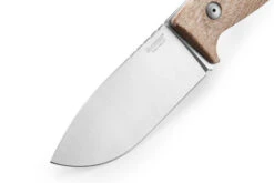Lionsteel M3 Fixed Blade Knife Natural Canvas Micarta Handle Niolox Plain Edge Satin Finish M3 CVN -Sharp Knife Shop CVNL 3 93725.1682610379