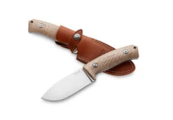 Lionsteel M3 Fixed Blade Knife Natural Canvas Micarta Handle Niolox Plain Edge Satin Finish M3 CVN