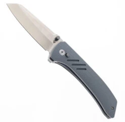 Dark Bolt Design Arcus Folding Knife Gray G10 Handle 20CV Sheepsfoot Plain Edge