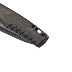 Tekto F3 Charlie Button Lock Folding Knife Green/Black Gmascus Handle D2 Drop Point Plain Black Blade -Sharp Knife Shop GIM 7 28311.1686842129