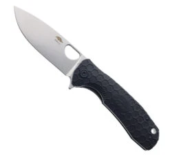 Honey Badger Limited Edition Large Folding Knife Black Nylon/Glass Fiber Handle D2 Drop Point Plain Edge Stonewash Finish HB1286