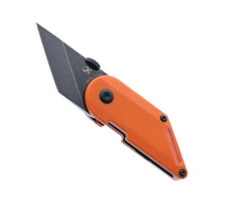 Kansept Dash Folding Knife Orange G10 Handle 154CM Plain Edge Black Stonewash Finish T3045A3