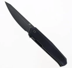 Kansept Integra Folding Knife Black G10 Handle 154CM Plain Edge Black Stonewash Finish T1042A2