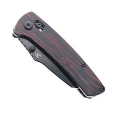 Kansept Main Street Crossbar Lock Pocket Knife Black & Red Gmascus G10 Handle Black Stonewashed Blade 154CM T1015V5 -Sharp Knife Shop KANSEPT MAIN STREET T1015V5 01 00900.1687889797