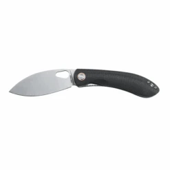 Vosteed Nightshade TH Folding Knife Black Micarta Handle 154CM Plain Edge Satin Finish NS31M1