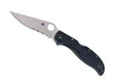 Spyderco Stretch XL Folding Knife Black FRN Handle VG-10 Partially Serrated Edge C258PSBK