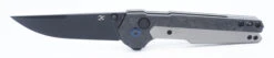 Kansept EDC Tac Folding Knife Titanium/Shred Carbon Fiber Inlay Handle S35VN Plain Black Blade K2009A1