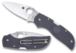Spyderco Chaparral Lightweight Knife Gray FRN Handle Plain CTS-XHP Edge C152PGY