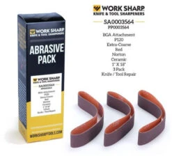 Work Sharp P120 Grit Abrasive 3 Pack For Ken Onion Blade Grinding Attachment SA0003564