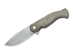 Fox Eastwood Tiger Folding Knife OD Green Micarta Handle D2 Plain Edge 01FX931